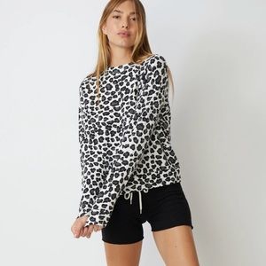 Monrow leopard sweatshirt